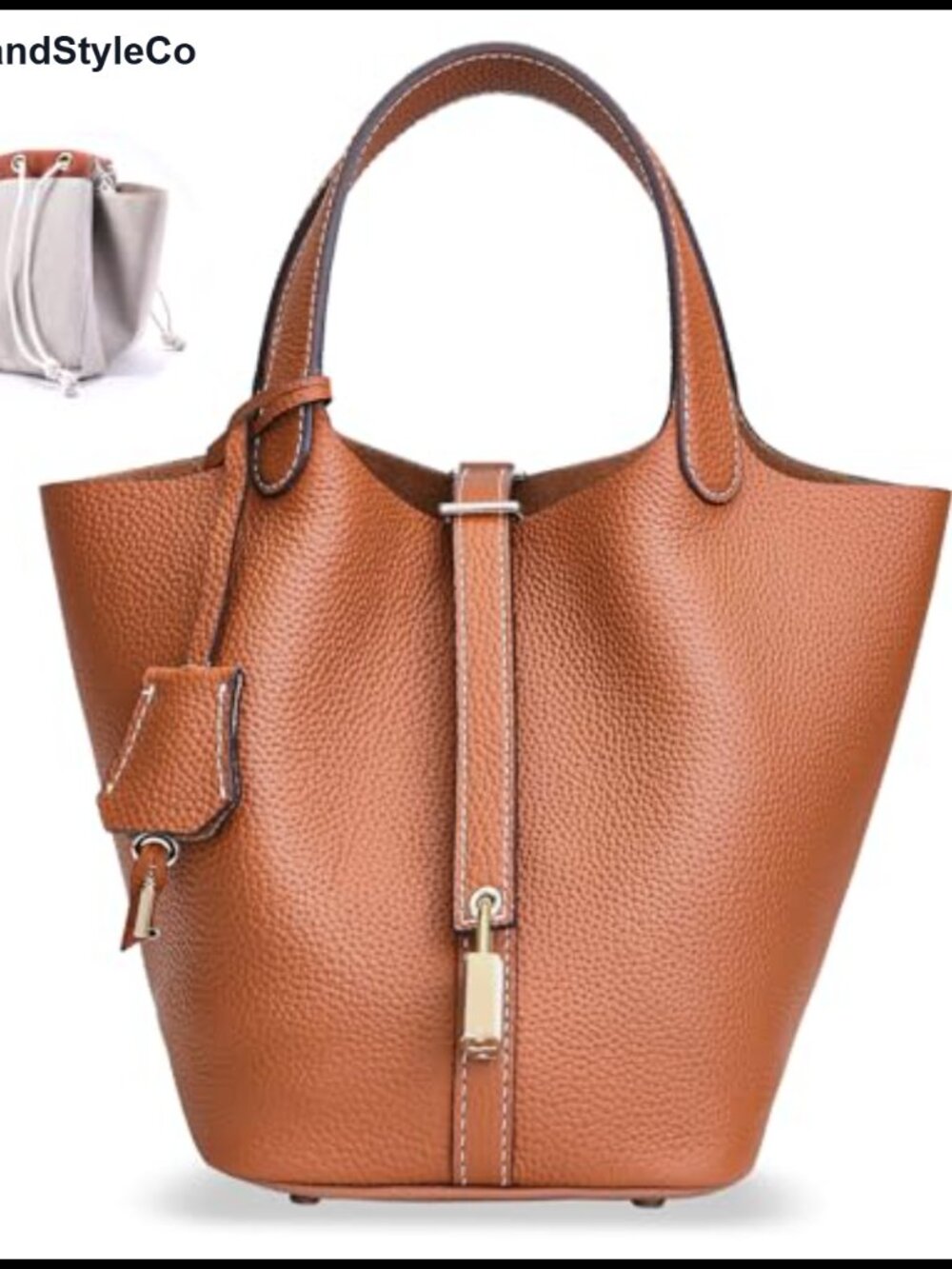 Genuine Leather Bucket Bag Handmade Tote Purses Women Luxury Satchel Crossbody